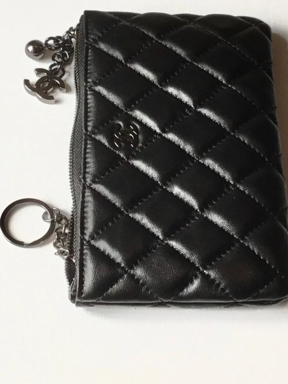 CHANEL LONG QULTED BLACK WALLET